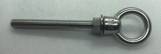 Picture of Cast stainless Steel Eye Bolt M8 80mm Thread length