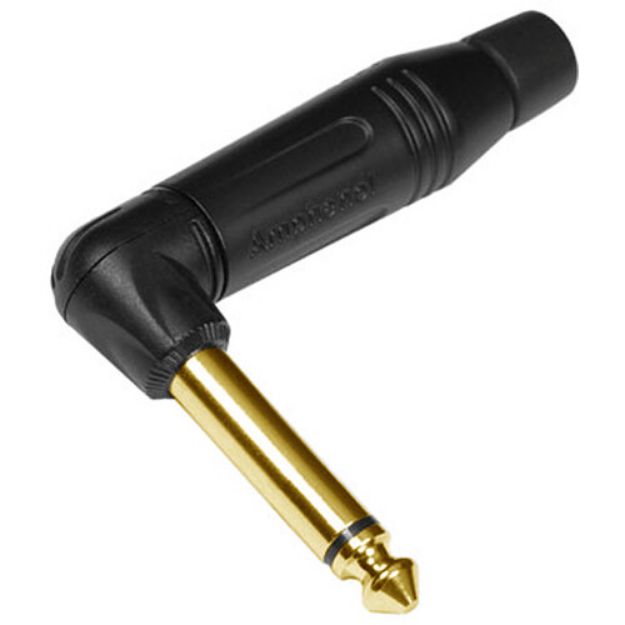 Picture of Amphenol 90º Mono TS Jack Connector 6.3mm Cord Plug