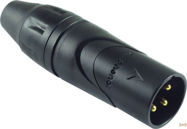 Picture of Amphenol XLR Connector 3 Pin Cord Plug MALE BLACK