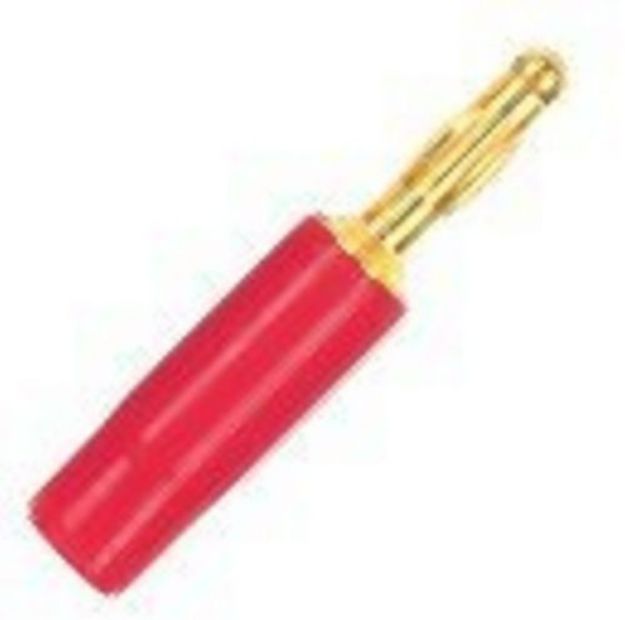 Picture of Banana Connector Cord Plug Single PVC Sleeve RED