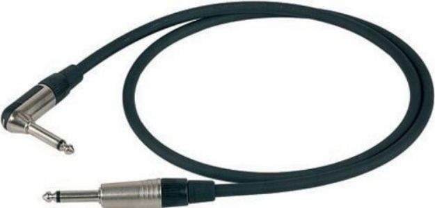 Picture of Proel Mono Jack Lead TS > 90ºTS 1m 90% Braid Shield BK