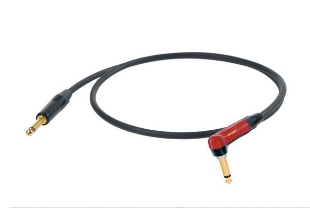 Picture of Proel Guitar Lead TS > 90ºTS 6m 90% Braid Shield BK