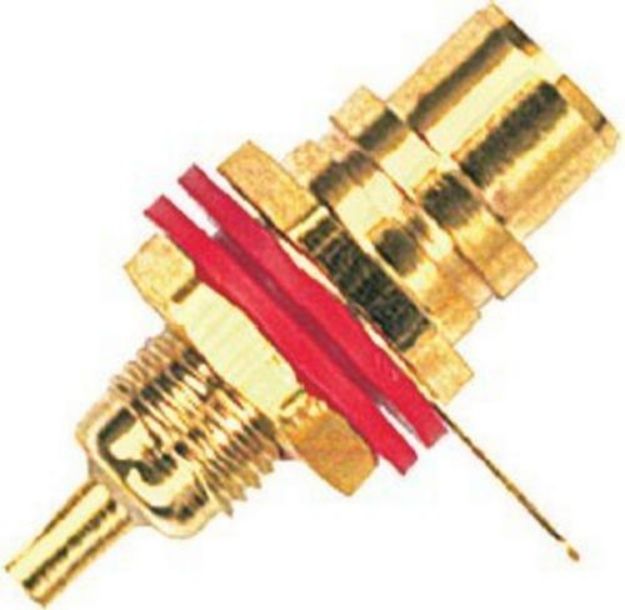 Picture of RCA Connector Panel Mount FEMALE RED