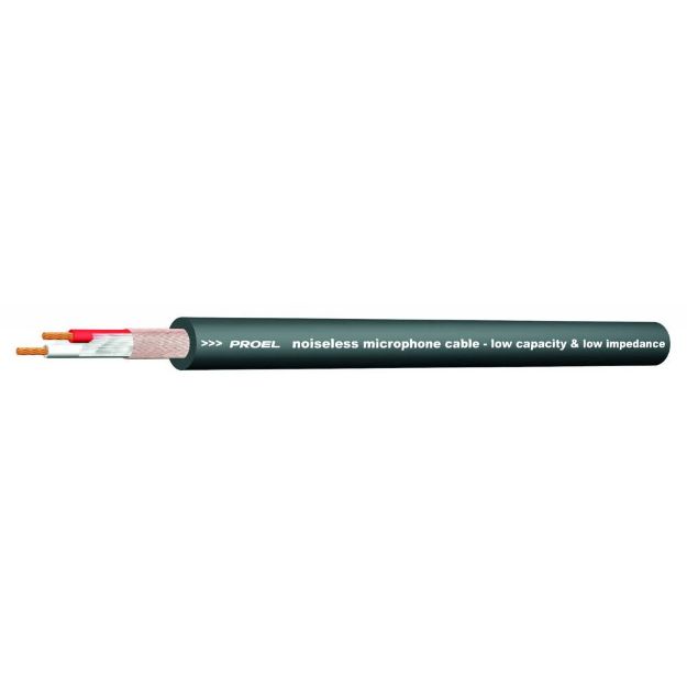 Picture of Proel Bulk Mic Cable 90% Spiral Shield BK