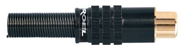 Picture of RCA Connector Cord Plug FEMALE BLACK
