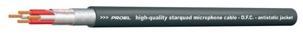 Picture of Proel Bulk Mic Cable Star Quad 90% Braid Shield BLACK