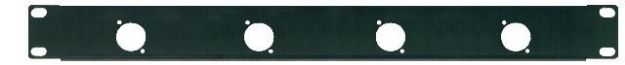 Picture of 19" Rack Panel 1U Punched 4 x XLR