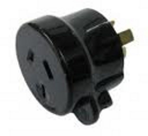 Picture of PDL 10A Mains Connector Tapon Cord Plug MALE BLACK