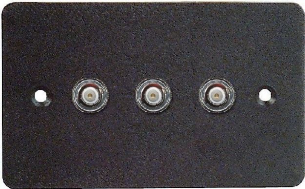 Picture of Wall Connector Plate 3 x BNC EMPTY Steel METALLIC GREY