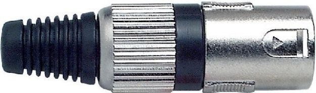 Picture of XLR Connector 5 Pin Cord Plug MALE BLACK