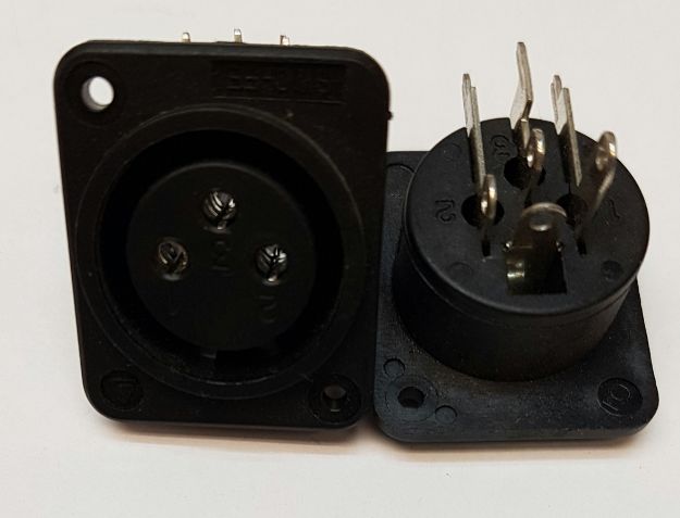 Picture of XLR Connector 3 Pin PCB Mount FEMALE