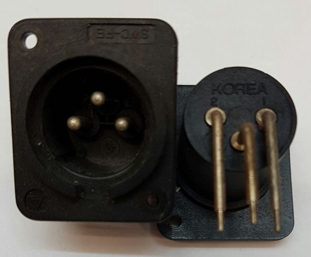 Picture of XLR Connector 3 Pin PCB Mount MALE
