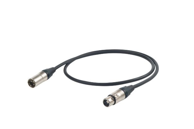 Picture of Proel Mic Lead FXLR > MXLR 3m 95% Braid Shield BLACK