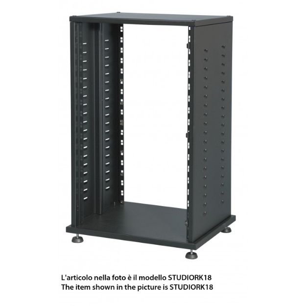 Picture of Proel Steel 19" Rack 24U Side Vents + Castors BLACK