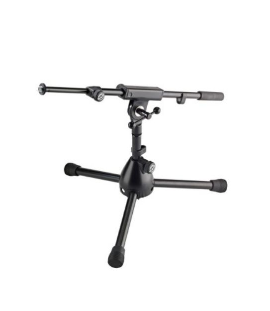 Picture of K&M Floor Mic Stand Extra Low + Boom BLACK