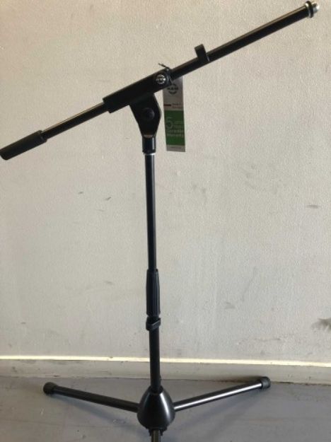 Picture of K&M Floor Mic Stand Short+Boom BLACK
