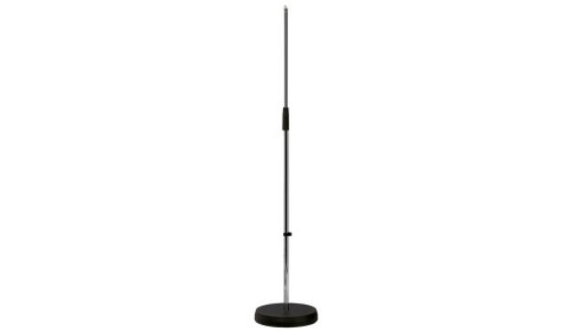 Picture of K&M Floor Mic Stand ROUND Base Tall BLACK