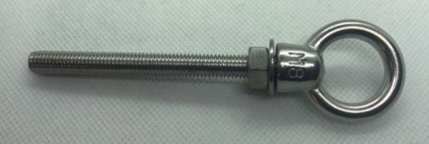 Picture of Cast stainless Steel Eye Bolt M8 80mm Thread length