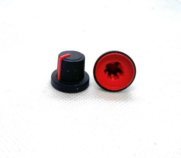 Picture of A&H Knob Black /Red
