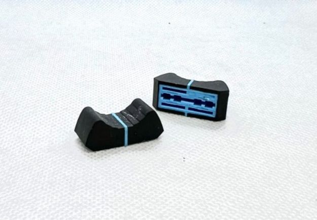 Picture of A&H Fader Knob Black/Blue line soft