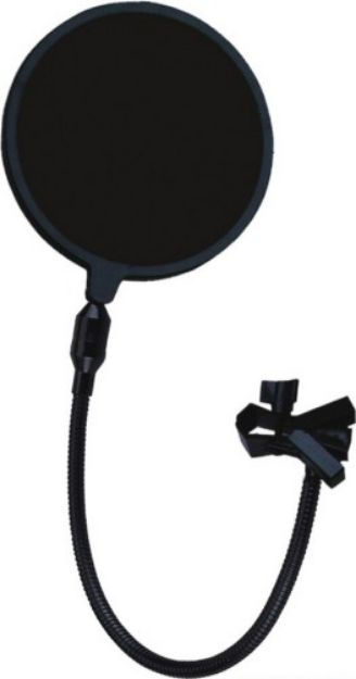 Picture of Proel Mic Pop Shield on Gooseneck + Spring Clamp BLACK