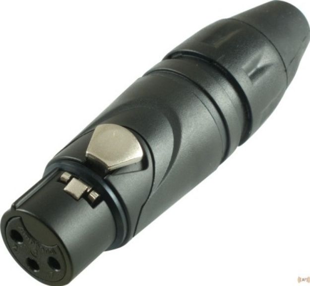 Picture of Amphenol XLR Connector Female 3 Pin Cord Plug GOLD BLACK