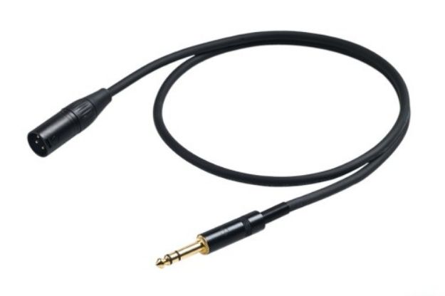 Picture of Proel XLR Input Lead MXLR > TRS 5m Spiral Shield BLACK