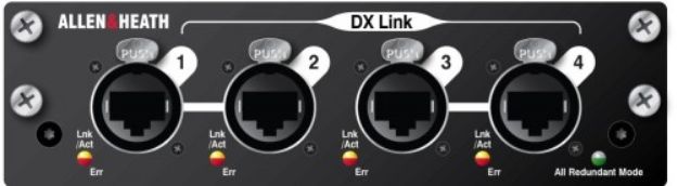 Picture of A&H DX Link card, 128 in, 128 out, 4 DX ports