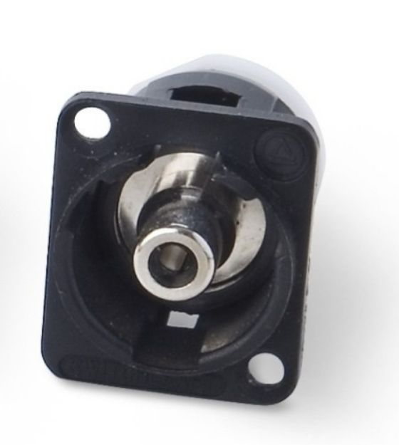 Picture of Switchcraft RCA Connector Panel Mount Feedthrough FEMALE BK