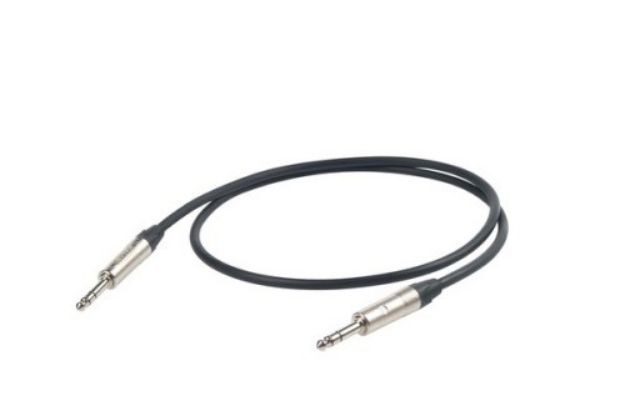 Picture of Proel Stereo Jack Lead TRS > TRS 2m 95% Braid Shield BK