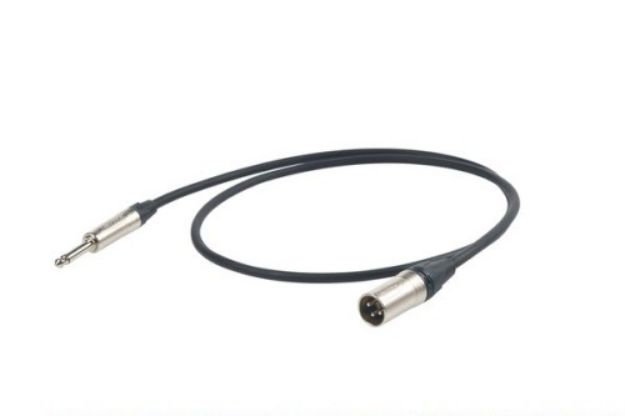 Picture of Proel XLR Input Lead MXLR > TS 5m 95% Braid Shield BK