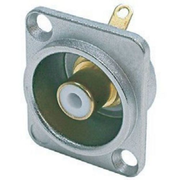 Picture of RCA Connector Panel Mount FEMALE WHITE