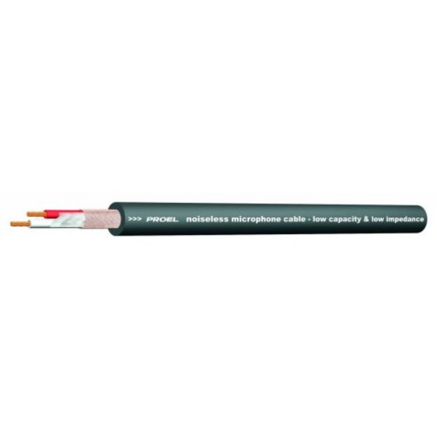 Picture of Proel Bulk Mic Cable 90% Spiral Shield BK