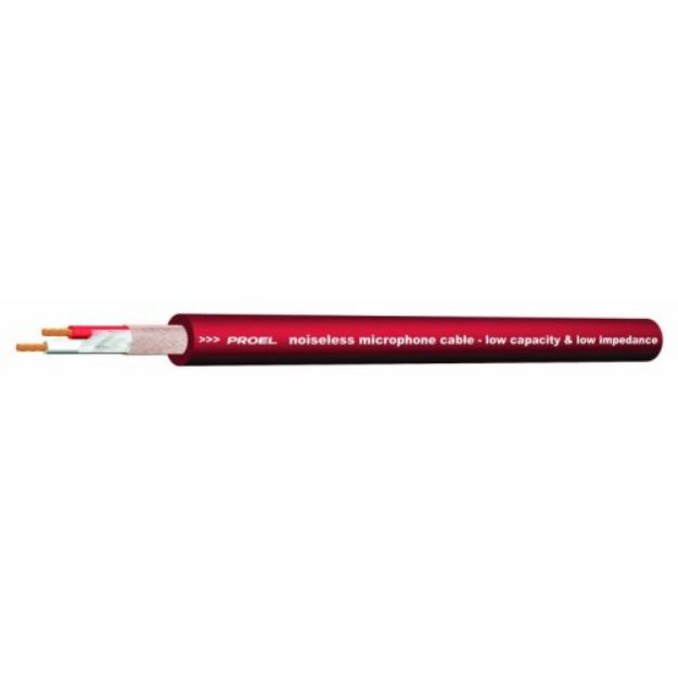 Picture of Proel Bulk Mic Cable 90% Spiral Shield RED