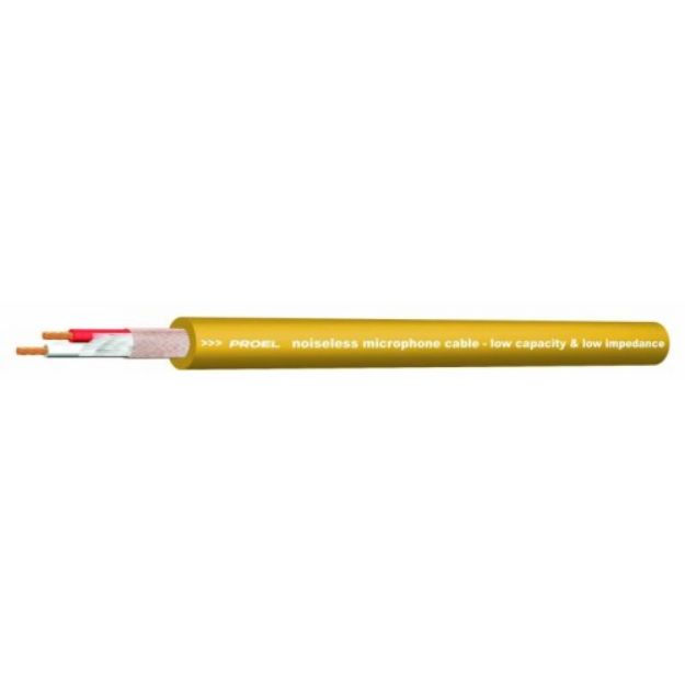 Picture of Proel Bulk Mic Cable 90% Spiral Shield YELLOW