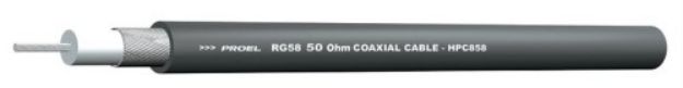 Picture of Proel Bulk RF Cable Coaxial RG58 50 Ohm 1 Shield BLACK