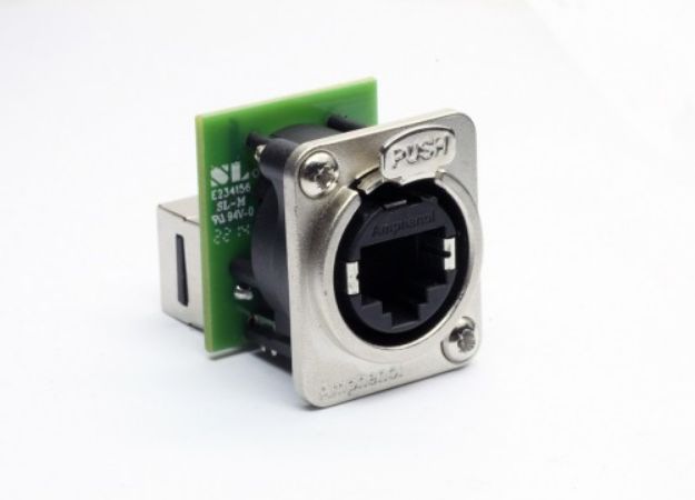 Picture of Amphenol Ethercon RJ45 Connector Panel Mount Feedthrough