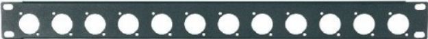Picture of 19" Rack Panel 1U Punched 12 x XLR