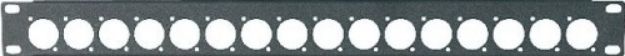 Picture of 19" Rack Panel 1U Punched 16 x XLR