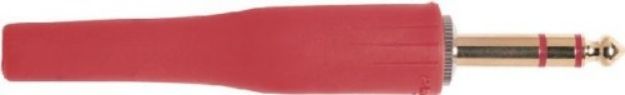 Picture of Stereo Jack Connector 6.3mm Cord Plug MALE RED
