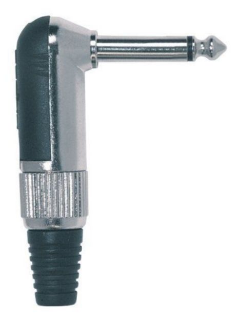 Picture of Mono Jack Connector 6.3mm Cord Plug 90º MALE