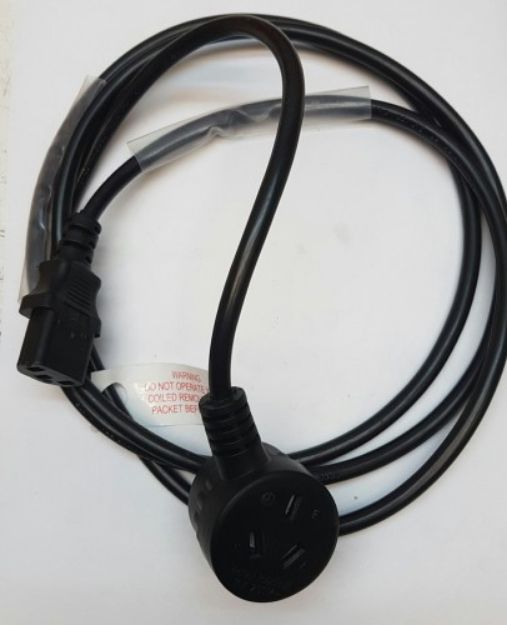 Picture of Mains Lead 10 Amp TAPON > IEC 3 x 1mm²   1 Metre BLACK
