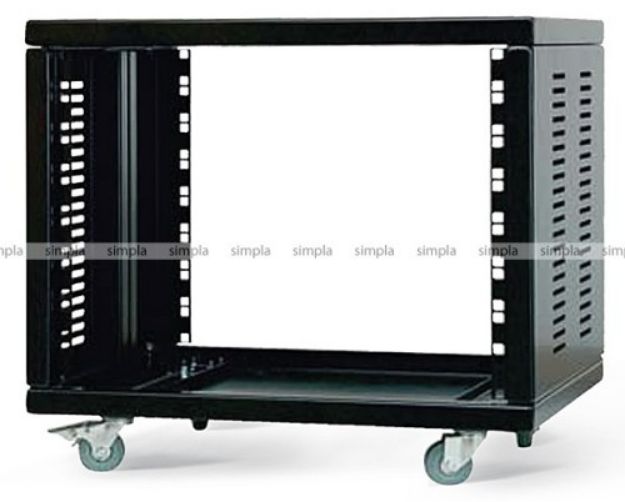 Picture of Proel Steel 19" Rack 8U Side Vents + Castors BLACK