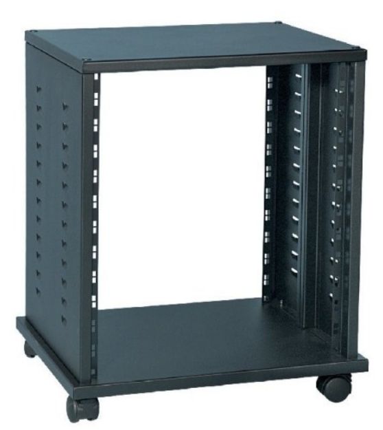 Picture of Proel Steel 19" Rack 12U Side Vents + Castors BLACK