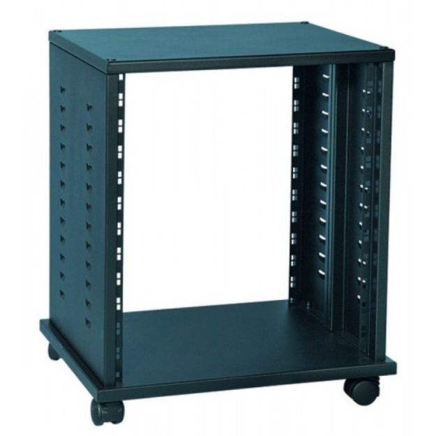 Picture of Proel Steel 19" Rack 12U Side Vents + Castors BLACK