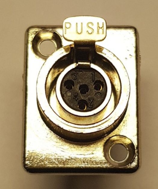 Picture of Mini XLR Connector 4 Pin Panel Mount FEMALE