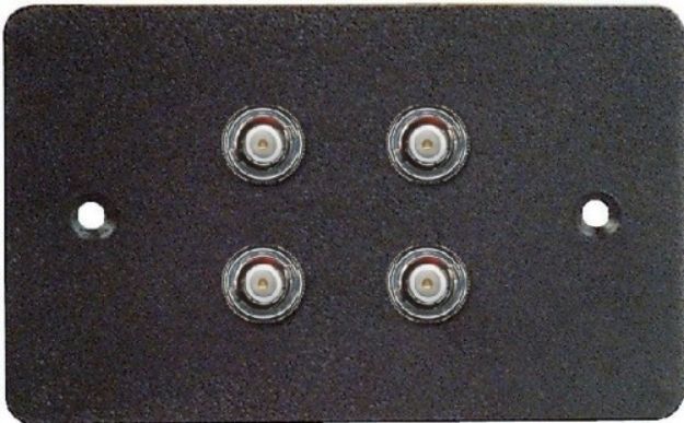 Picture of Wall Connector Plate 4 x BNC EMPTY Steel METALLIC GREY