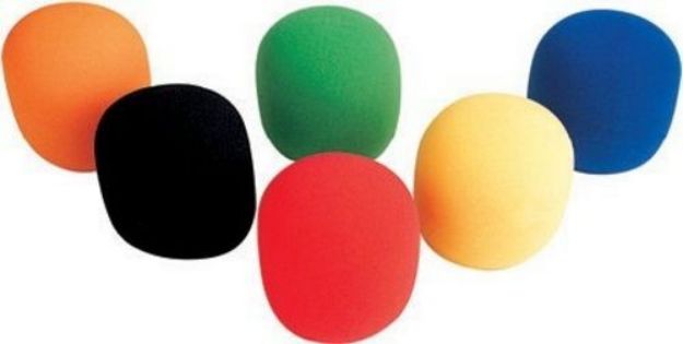 Picture of Proel Handheld Mic Windscreen Foam 6 Pack LARGE COLOURS
