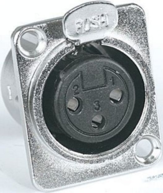 Picture of XLR Connector 3 Pin Panel Mount FEMALE