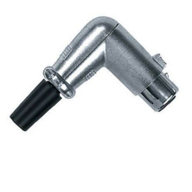 Picture of XLR Connector 3 Pin Cord Plug 90º FEMALE